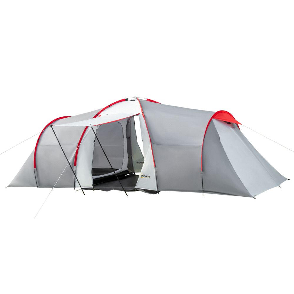 4-6 Person Camping Tent with 2 Bedroom, Living Area and Vestibule