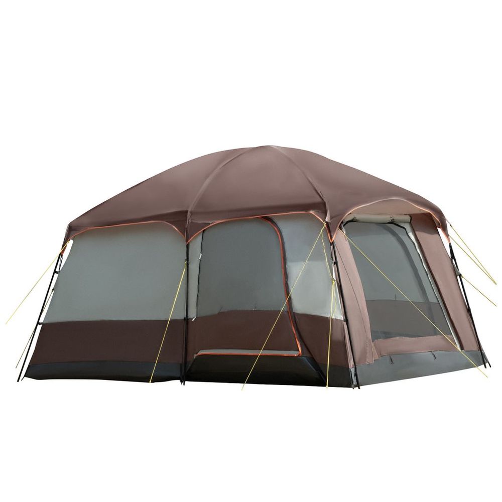 3-4 Man Two Room Camping Tent with Vestibule and Portable Carry Bag