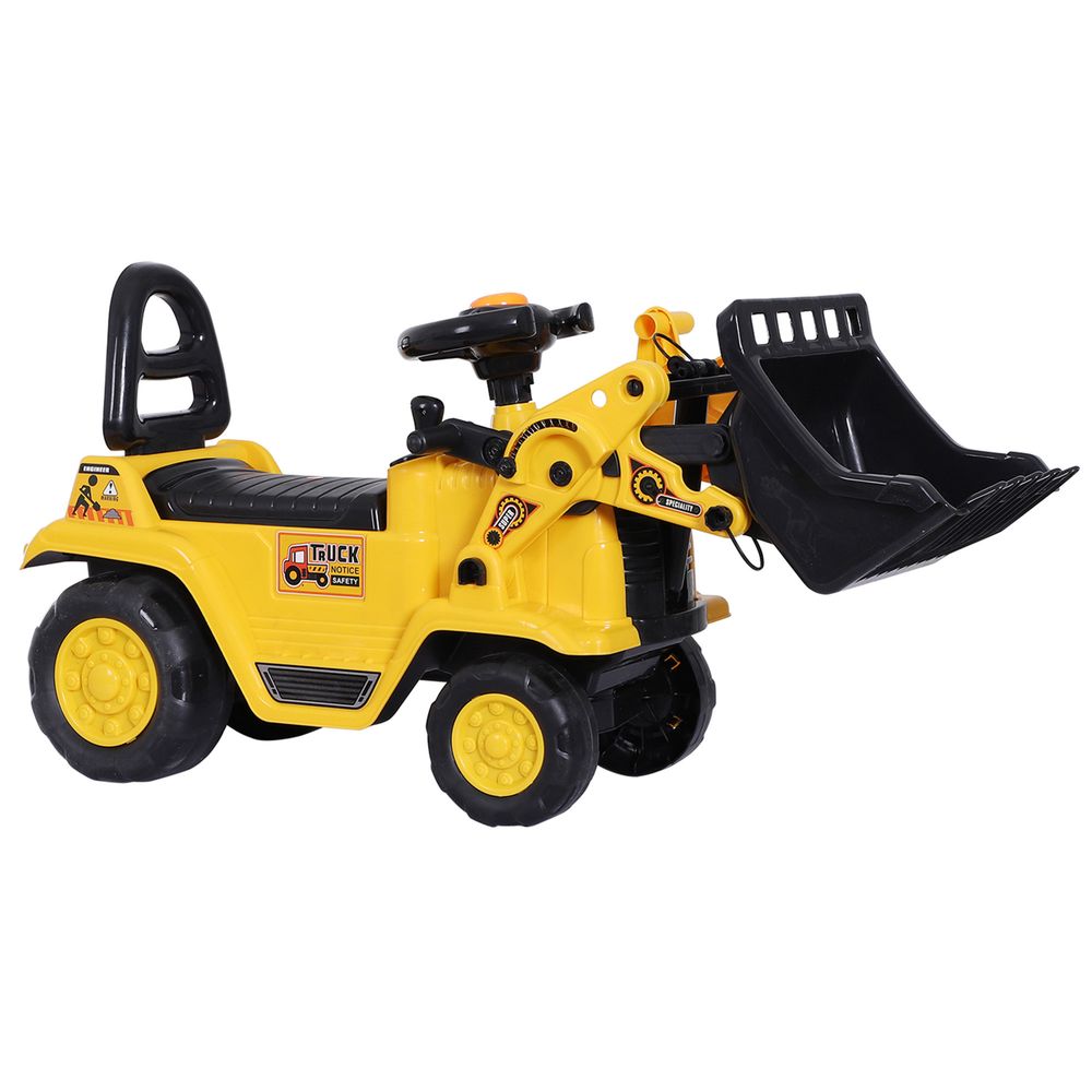 Ride-On Bulldozer Toddler Scooter Storage Cart Construction Truck