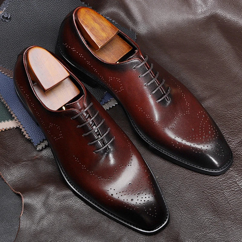 Men Leather Shoes Business Dress Suit Men Brand 