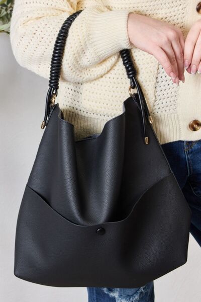 SHOMICO Vegan Leather Handbag with Pouch - Babbazon handbag