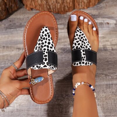 Animal Print Open Toe Sandals - Babbazon Shoes and accessories, Shoes