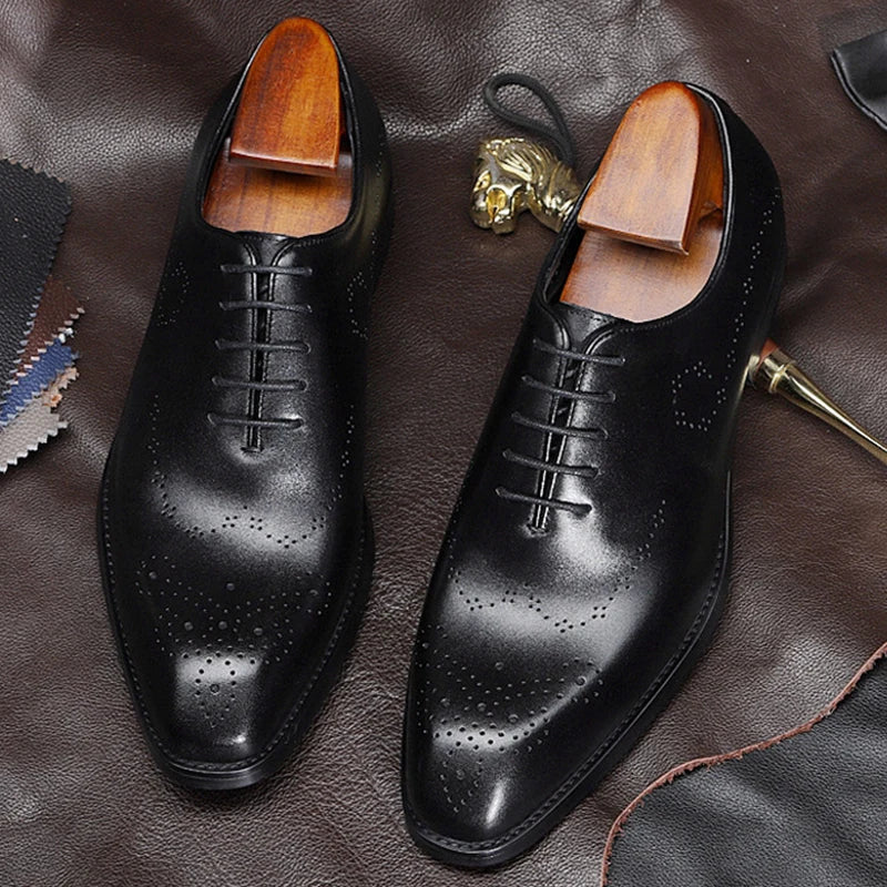 Men Leather Shoes Business Dress Suit Men Brand 