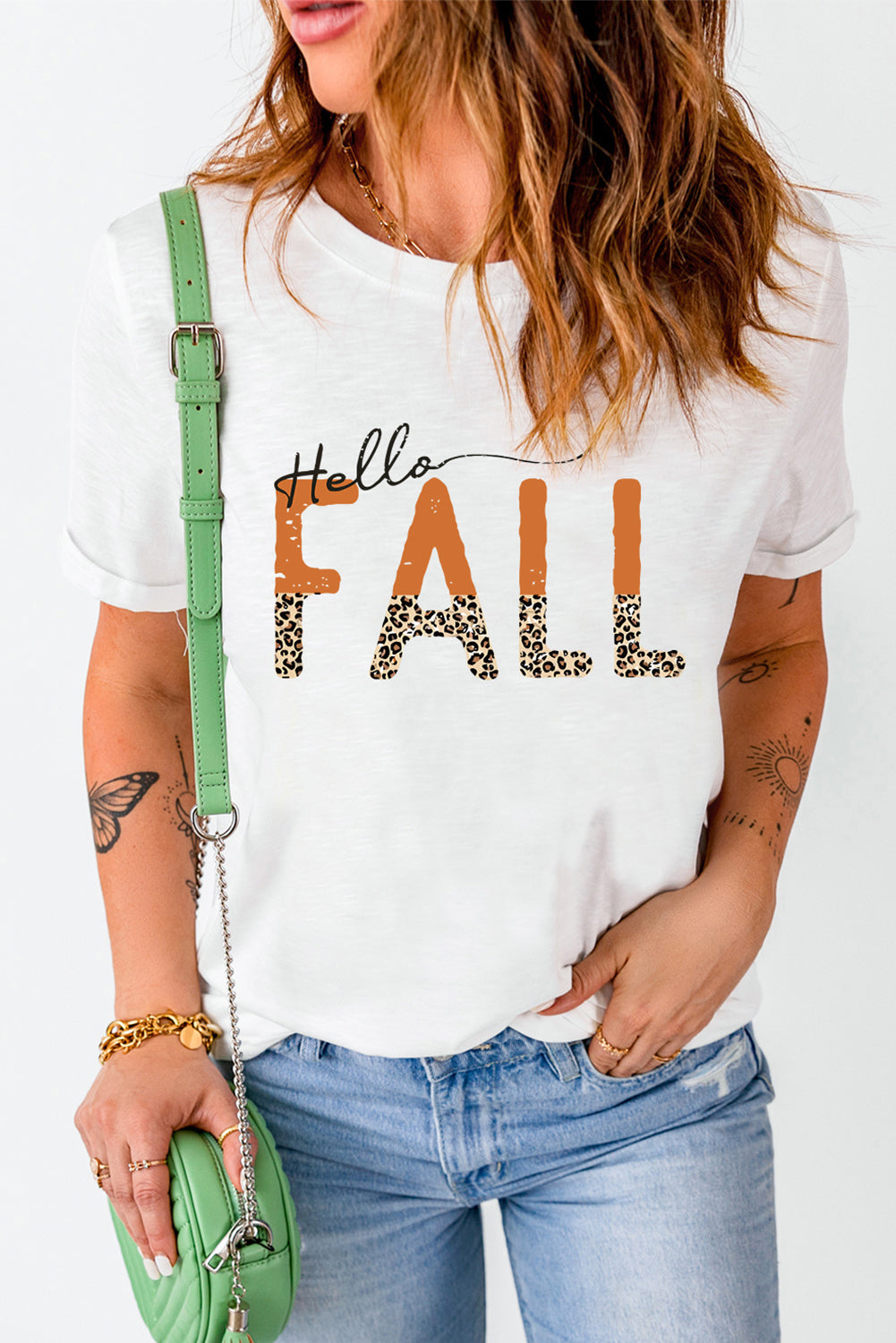 HELLO FALL Graphic Tee - Babbazon t-shirt