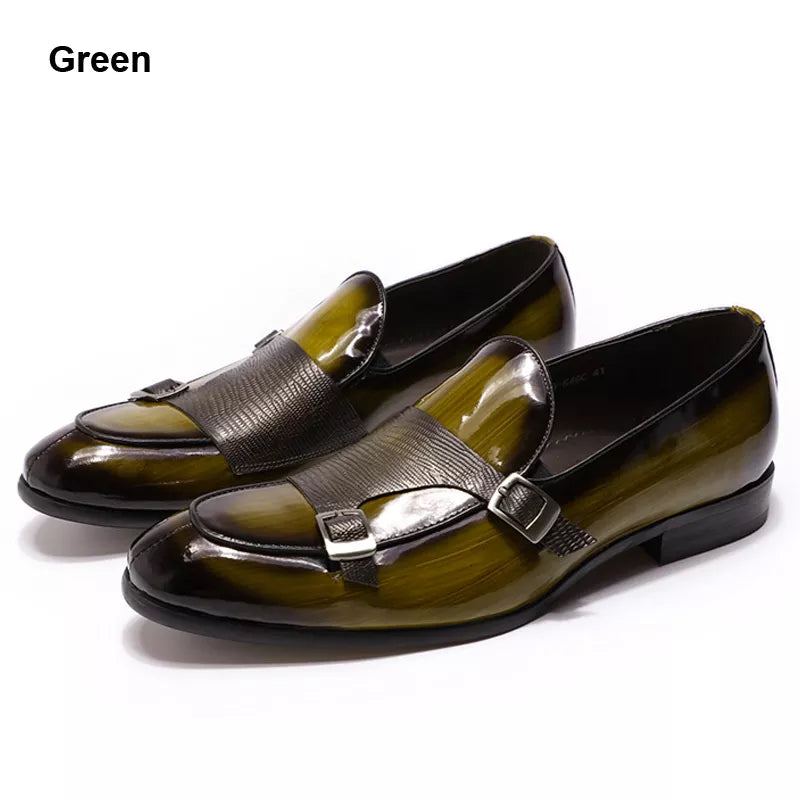 FELIX CHU Brand Patent Leather Mens Loafers Wedding Party Dress Shoes