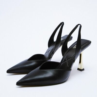 PU Leather Point Toe Stiletto Heel Pumps - Babbazon Shoes and accessories, Shoes