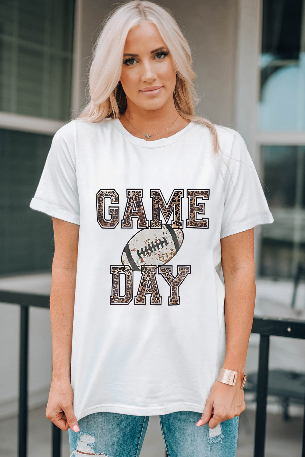 GAME DAY Ball Graphic Short Sleeve T-Shirt - Babbazon Tops