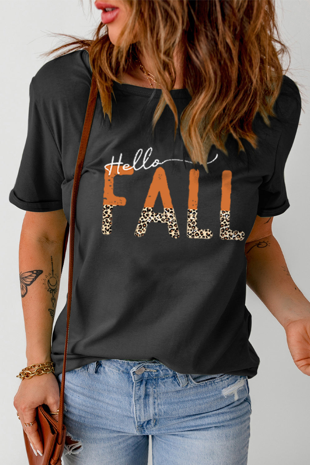 HELLO FALL Graphic Tee - Babbazon t-shirt