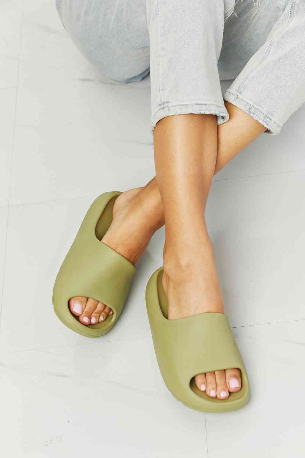 Comfort Zone Slides - Green - Babbazon Womens shoes