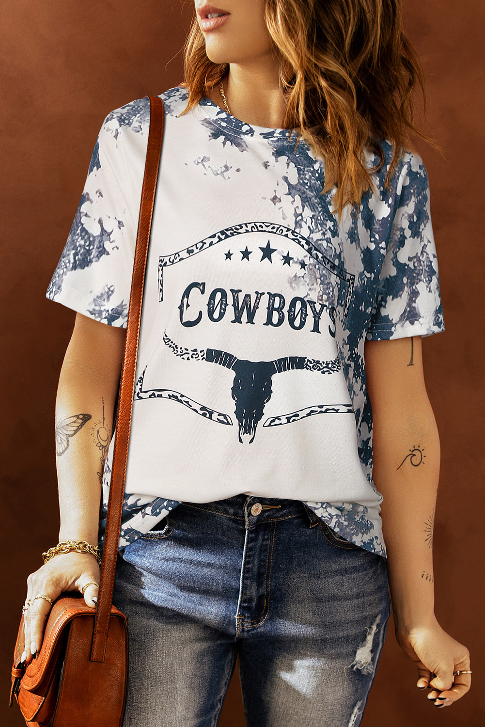 COWBOYS Graphic Tie-Dye Tee - Babbazon t-shirt